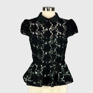 Karen Millen Black Lace Blouse